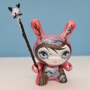 Kid Robot Dunny 2011 Pink Nature Spirit Mage with Staff